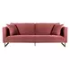Lenox Pink Velvet Modern 90" Sofa
