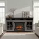 Avalon Sandstone and Whiskey 74" TV Stand with Fireplace