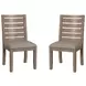 Anacortes Dark Taupe Upholstered Ladderback Side Chair Set of 2