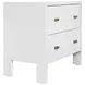 Andre Matte White Lacquer Oak 2 Drawer Side Table