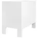 Andre Matte White Lacquer Oak 2 Drawer Side Table