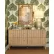 Geneva Greek Key Brown Rectangular Wall Mirror