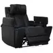 Phoenix Autumn Black Leather Zero Gravity Power Recliner with LED and USB Charging