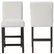 High Line White Upholstered Counter Height Chair Set of 2