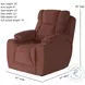 Challenger Berber Henna Power Headrest Wall Hugger Big Mans Recliner