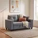 Ansley Gray Loveseat with Pull Out Bed