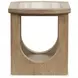 Bradford Riverbed Beige Rectangular Marble Top End Table