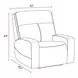 Traxton Jasper Moss Zero Gravity Triple Power Recliner with USB Charging