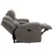 Branton Cabot Stone 86" Manual Reclining Loveseat with Console and USB Charging