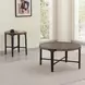 Chevron Brown Round End Table