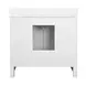 April Textured Light Blue Linen Carrera Marble Top Bath Vanity