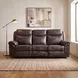 Aram Dark Brown 89" Double Reclining Sofa