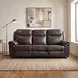 Aram Dark Brown 89" Double Reclining Sofa