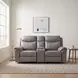 Aram Gray Glider Reclining Loveseat With Console
