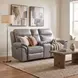 Aram Gray Glider Reclining Loveseat With Console