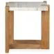 Goldmere Honey Wheat and White Rectangular Granite Top Occassional Table Set