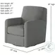 Flash Dance Athens Slate Swivel Glider