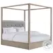 Cadia Grey King Upholstered Canopy Bed