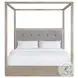 Cadia Grey King Upholstered Canopy Bed