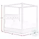 Cadia Grey King Upholstered Canopy Bed