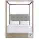 Cadia Grey Upholstered Canopy Bedroom Set