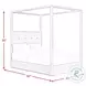 Cadia Grey Upholstered Canopy Bedroom Set