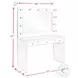 Ari White Vanity With MIrror With LED Light