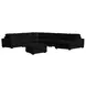 Mesa Black Upholstered Square Modular Ottoman