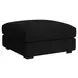 Mesa Black Upholstered Square Modular Ottoman