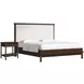 Verge Handcrafted Walnut and Cream Upholstered Panel Bedroom Set