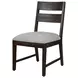 Archeway Gray Upholstered Ladderback Dining Chair Set of 2