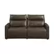 ModZ Chocolate Leather 2 Piece Modular Power Reclining Sectional with Power Headrest and USB Charging
