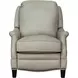 Ashebrooke Shoreham Cream Leather Push Thru The Arms Recliner with Nailhead Trim