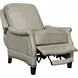 Ashebrooke Shoreham Cream Leather Push Thru The Arms Recliner with Nailhead Trim