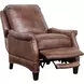 Ashebrooke Wenlock Tawny Leather Push Thru The Arms Recliner with Nailhead Trim