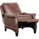 Ashebrooke Wenlock Tawny Leather Push Thru The Arms Recliner with Nailhead Trim