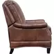 Ashebrooke Wenlock Tawny Leather Push Thru The Arms Recliner with Nailhead Trim