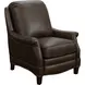 Ashebrooke Ashford Walnut Leather Push Thru The Arms Recliner with Nailhead Trim