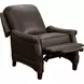 Ashebrooke Ashford Walnut Leather Push Thru The Arms Recliner with Nailhead Trim