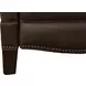 Ashebrooke Ashford Walnut Leather Push Thru The Arms Recliner with Nailhead Trim