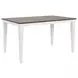 Ashford White and Brown Rectangular Extendable Counter Height Dining Room Set