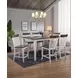 Ashford White and Brown Rectangular Extendable Counter Height Dining Room Set