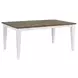 Ashford White and Brown 54" Rectangular Extendable Leg Dining Table