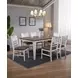 Ashford White and Brown 54" Rectangular Extendable Leg Dining Table