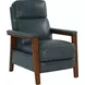 Ashland Roma Bluegray Leather Push Thru The Arms Recliner