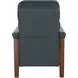 Ashland Roma Bluegray Leather Push Thru The Arms Recliner