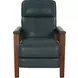 Ashland Roma Bluegray Leather Push Thru The Arms Recliner