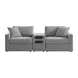 Modmax Granite Performance Fabric Modular Sectional Sofa with Audio Console