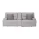 Acklen Place Pewter Performance Fabric 3 Piece Modular 97" Power Reclining Sectional with Console and USB Charging