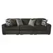 Midnight Madness Chocolate 3 Piece Modular Sectional Sofa